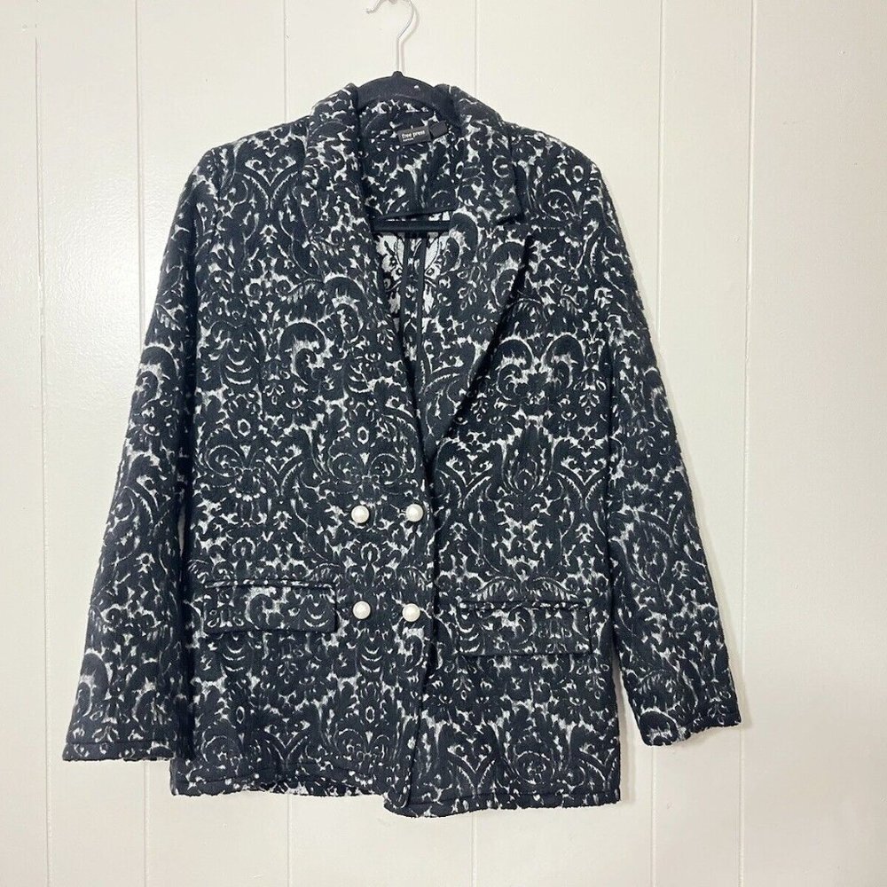 FREE PRESS CLOTHING Black /White Blazer Size S EUC